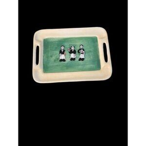 2000 California Pantry Ceramic Serving Tray Cheese Tray With Handles 6" X 8"